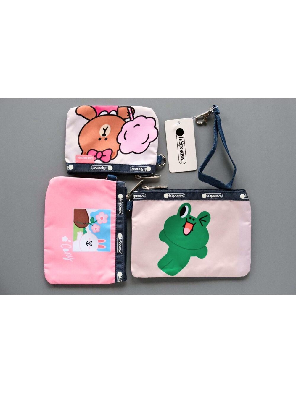 LeSportsac x Line Friends Wristlet Pouch Set of 3 NWT
